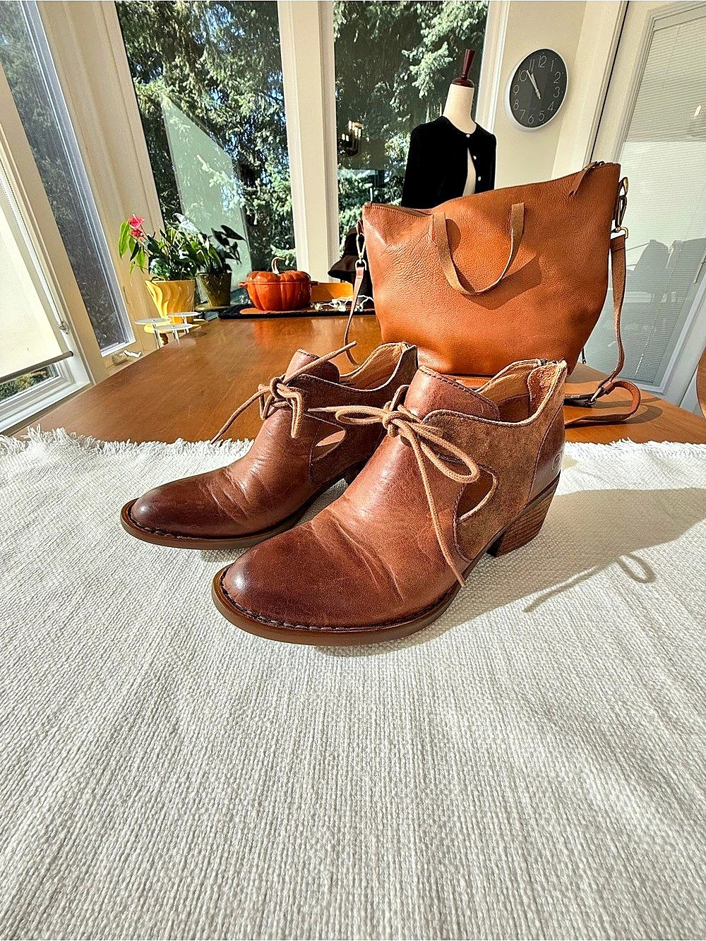 Born Leather Ankle Boots Brown - Picture 3 of 10